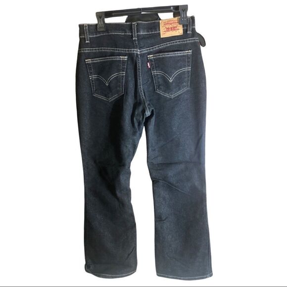 2002 ***LEVI'S*** 515‎ BOOT CUT LOWER RISE WOMENS JEANS sz10P M Black EUC - Picture 1 of 6